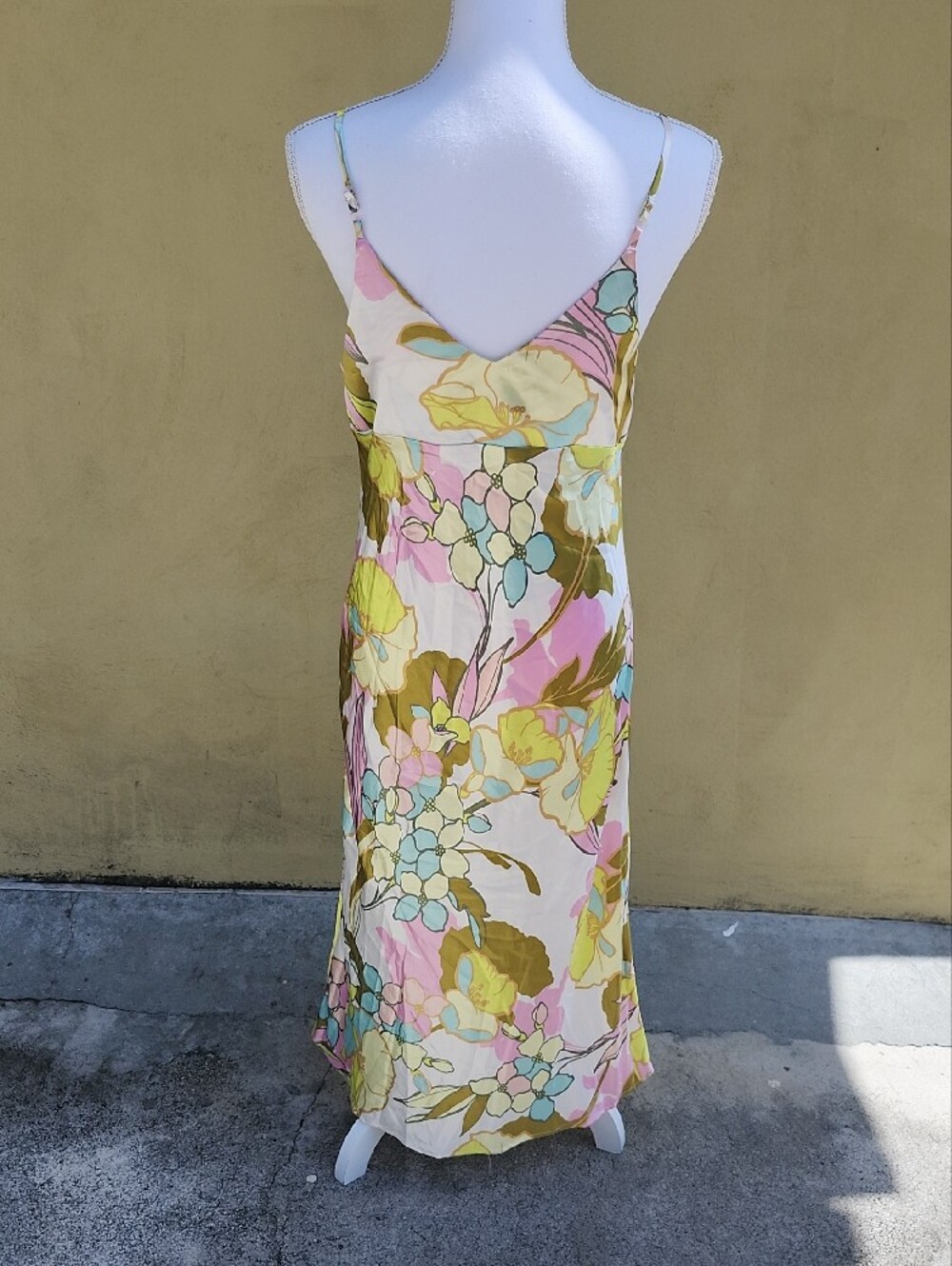 Emma & Michele Yellow and Pink Floral Slip Dress - Picture 5 of 8